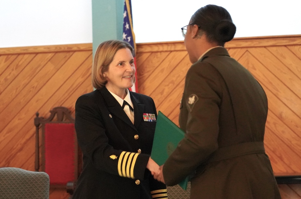 Tri-Service Optician School (TOPS) Class 23010 graduation onboard NWS Yorktown