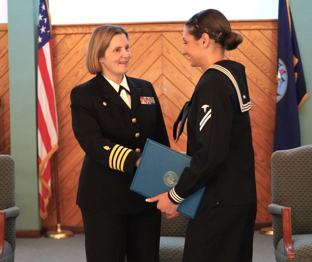 Tri-Service Optician School (TOPS) Class 23010 graduation onboard NWS Yorktown
