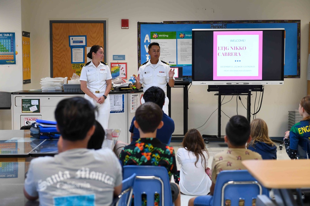 Pacific Partnership 2024-1: Sailors Speak to Guam Middle School Students