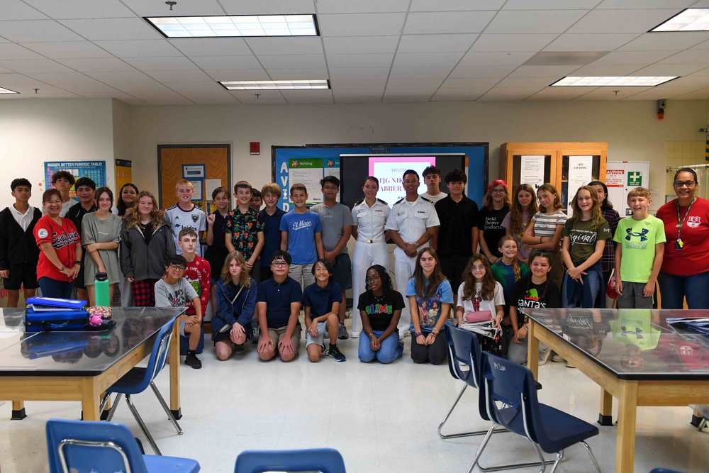 Pacific Partnership 2024-1: Sailors Speak to Guam Middle School Students