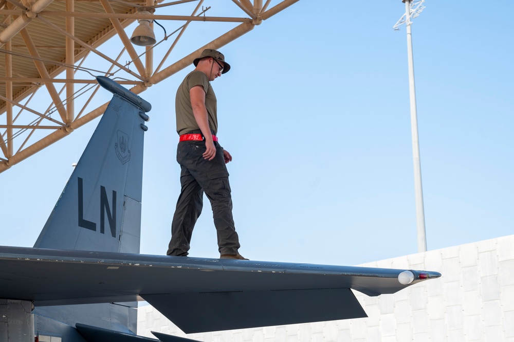 F-15E Strike Eagles Launch in Support of Exercise Sky Shield 8