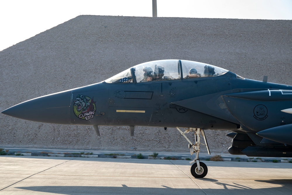 F-15E Strike Eagles Launch in Support of Exercise Sky Shield 8