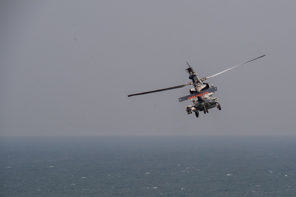 The Eisenhower Carrier Strike Group Transits the Strait of Hormuz