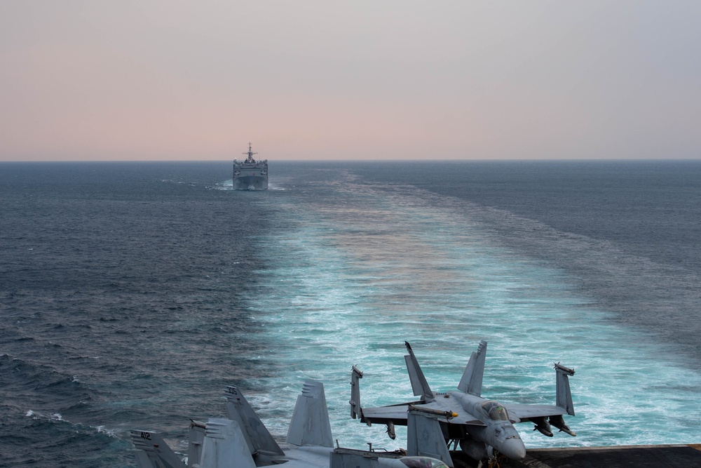 The Dwight D. Eisenhower Carrier Strike Group Transits the Strait of Hormuz