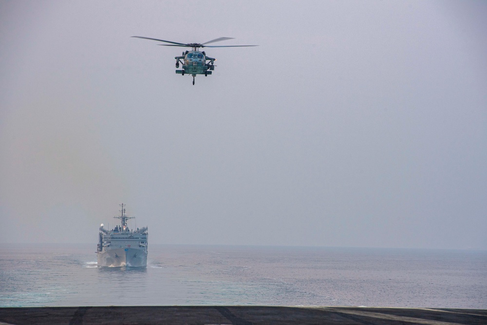 The Eisenhower Carrier Strike Group Transits the Strait of Hormuz