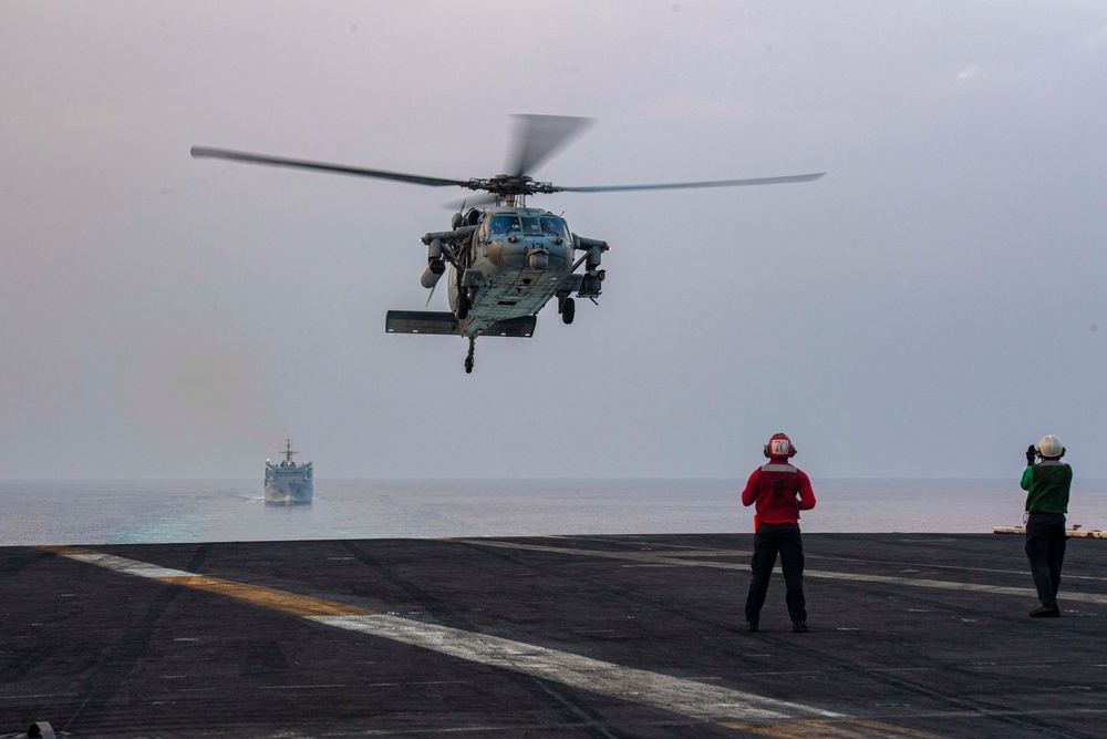 The Dwight D. Eisenhower Carrier Strike Group Transits the Strait of Hormuz