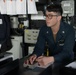 Sailor Stands Watch on the Bridge