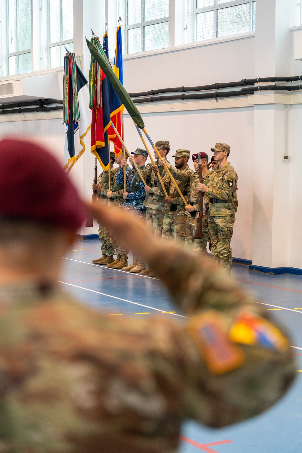 10th Mountain Division transfers authority to the 82nd Airborne Division at Mihail Kogalniceanu Air Base