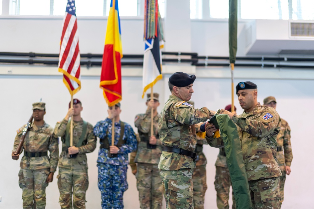 10th Mountain Division transfers authority to the 82nd Airborne Division at Mihail Kogalniceanu Air Base