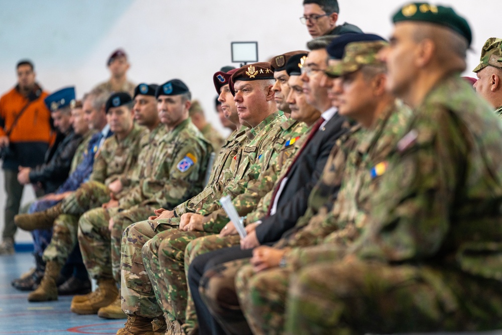 10th Mountain Division transfers authority to the 82nd Airborne Division at Mihail Kogalniceanu Air Base