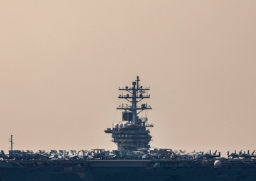 The Dwight D. Eisenhower Carrier Strike Group Transits the Strait of Hormuz