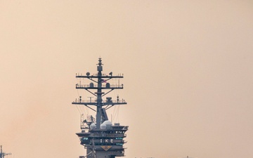 The Dwight D. Eisenhower Strike Group Two transit the Strait of Hormuz