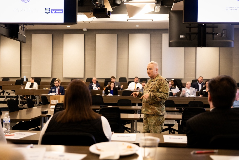 Kentucky National Guard Adjutant General speaks with business owners