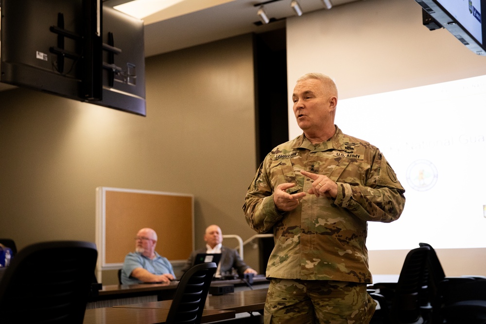 Kentucky National Guard Adjutant General speaks with business owners