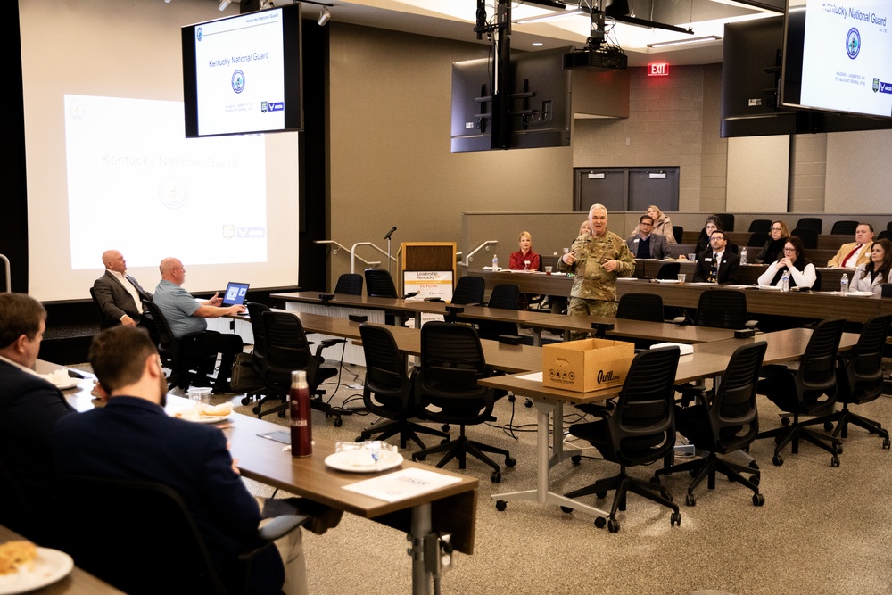 Kentucky National Guard Adjutant General speaks with business owners