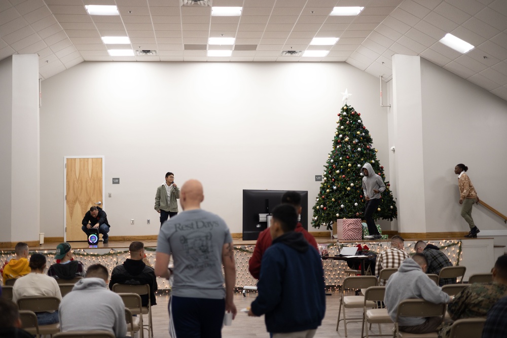 Marine Corps Combat Service Support Schools Marines hosts karaoke event