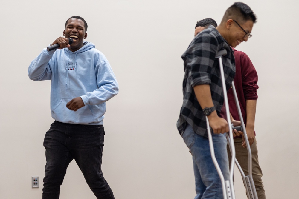 Marine Corps Combat Service Support Schools Marines hosts karaoke event