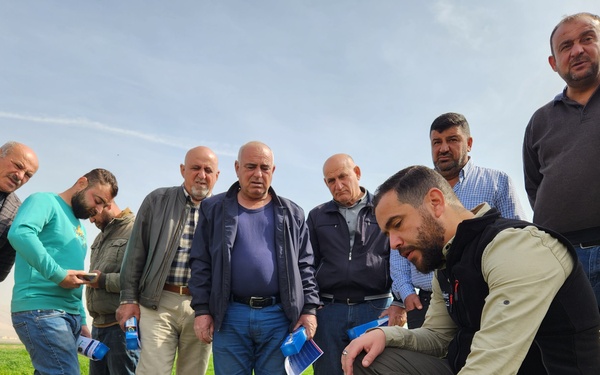 USAID offered training sessions on water conservation, rainwater harvesting, wastewater recycling, and modernized irrigation techniques to nearly 300 farmers in Sinjar and Batnaya.