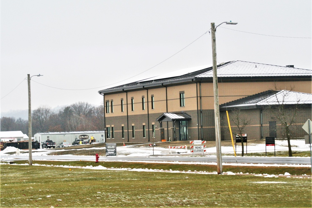 Fort McCoy’s brigade headquarters construction project now 94 percent complete as Christmas 2023 draws near; work continues