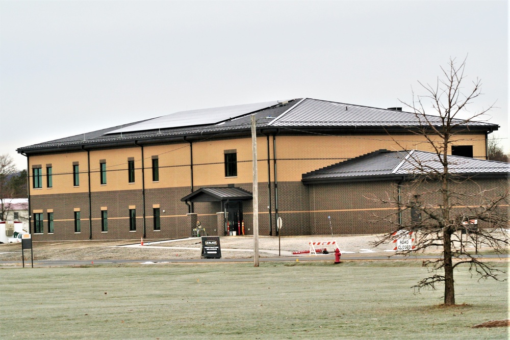 Fort McCoy’s brigade headquarters construction project now 94 percent complete as Christmas 2023 draws near; work continues