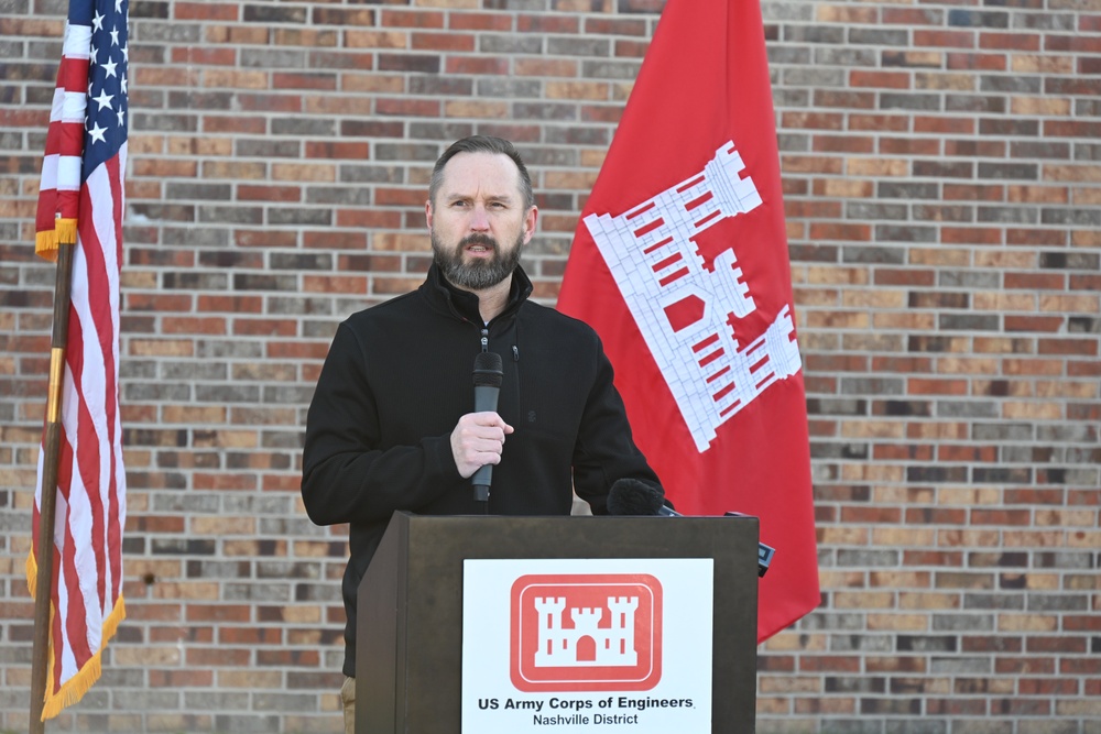 USACE and Middlesboro celebrate completion of levee channel clearing