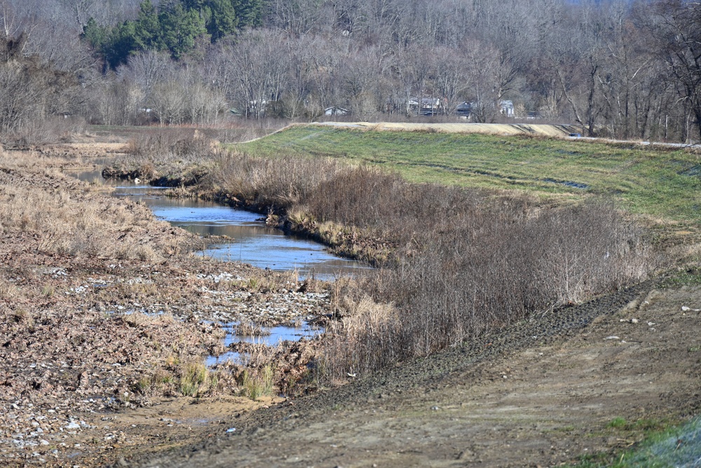 USACE and Middlesboro celebrate completion of levee channel clearing