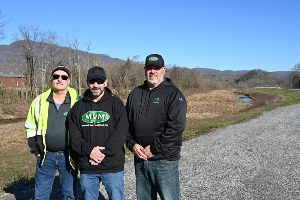 USACE and Middlesboro celebrate completion of levee channel clearing