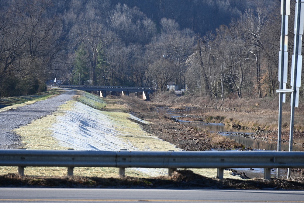 USACE and Middlesboro celebrate completion of levee channel clearing