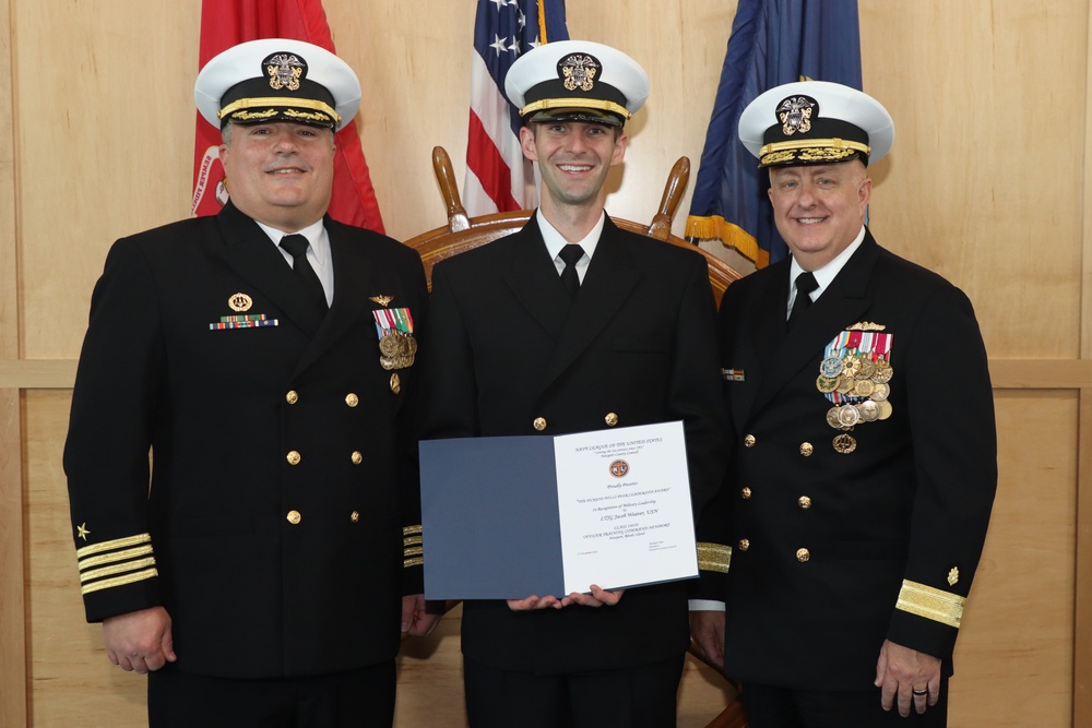 Rear Admiral Darin K. Via visits Officer Training Command Newport