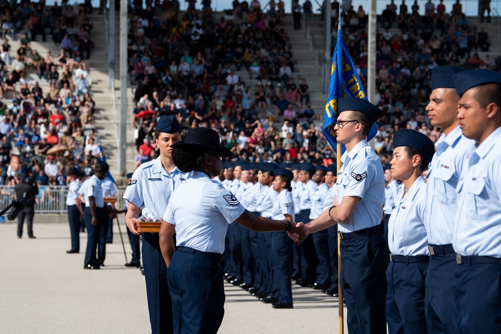 USAF BMT Graduation, Airman's Run and Coin Ceremony