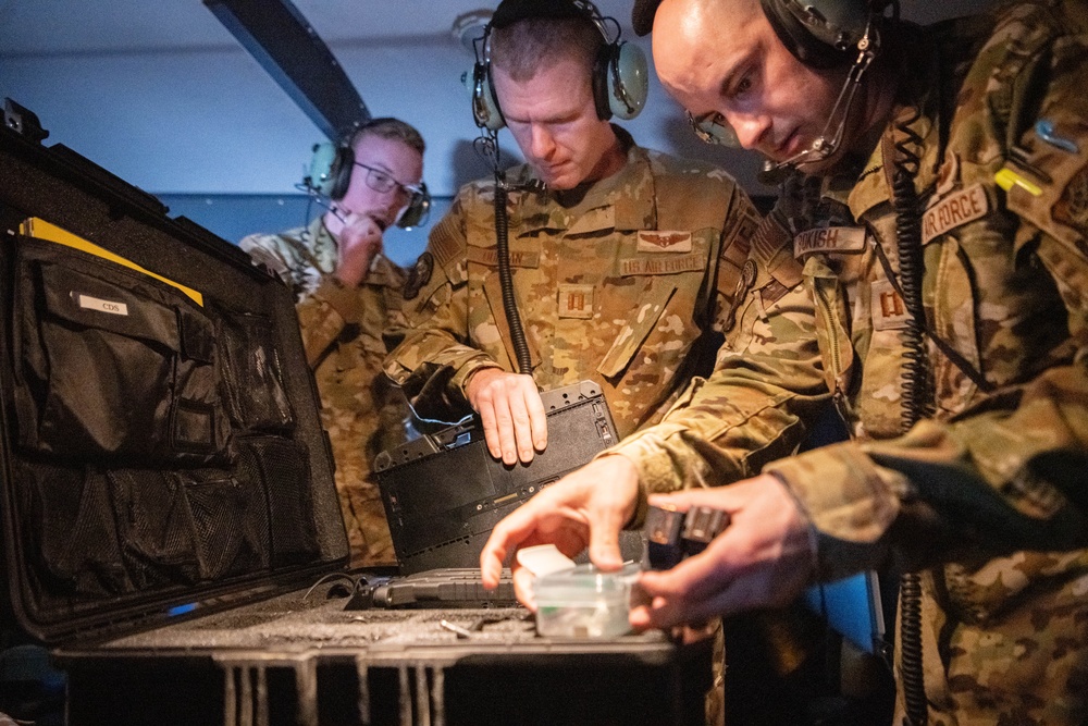 Aeromedical evacuation squadron trains on C-5M Super Galaxy