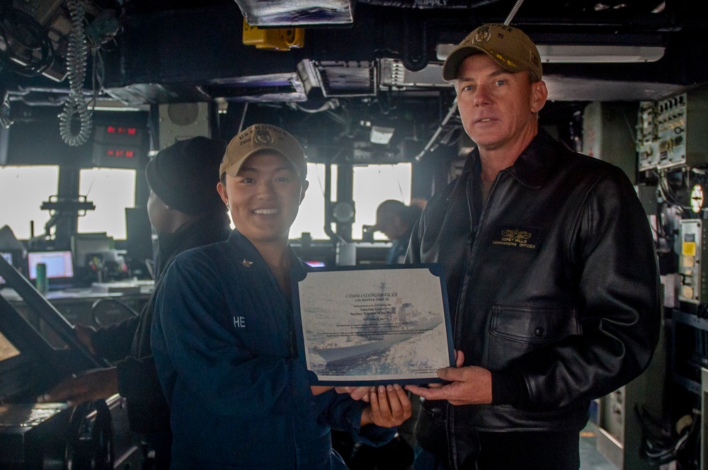 USS Hopper (DDG 70) Sailor of the Week