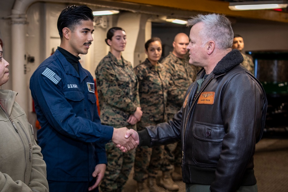 Rear Adm. Peck Visits Boxer