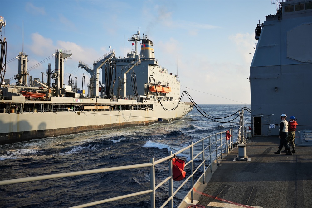 USS Princeton Conducts Fueling-at-Sea with USNS Yukon