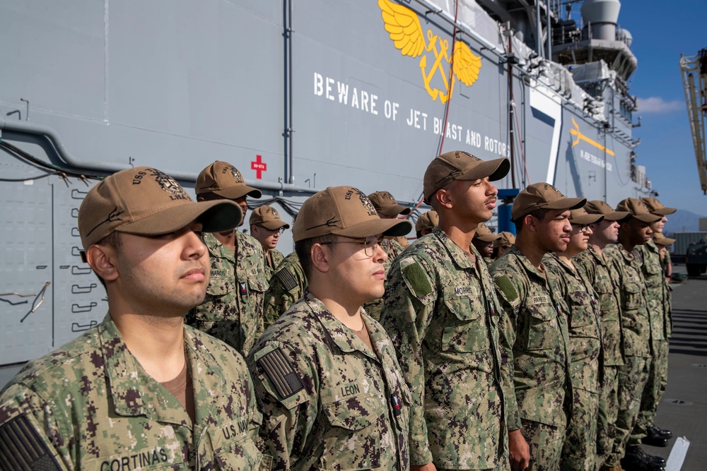 Frocking Ceremony Aboard the USS Tripoli