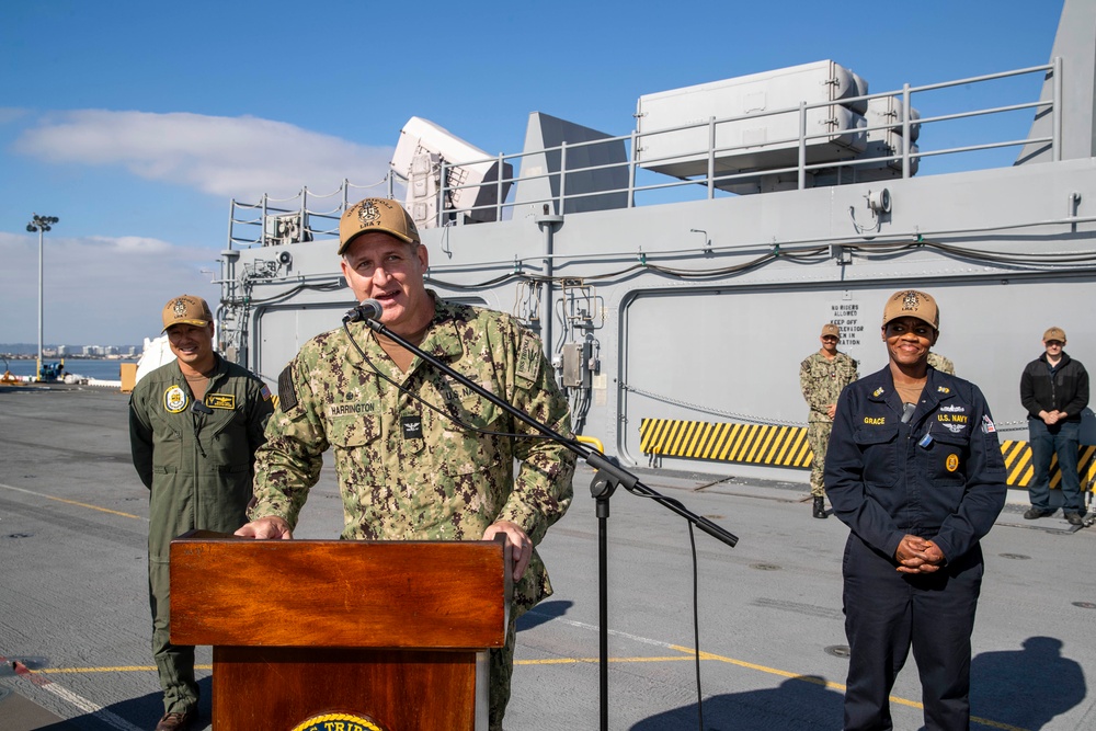 Frocking Ceremony Aboard the USS Tripoli