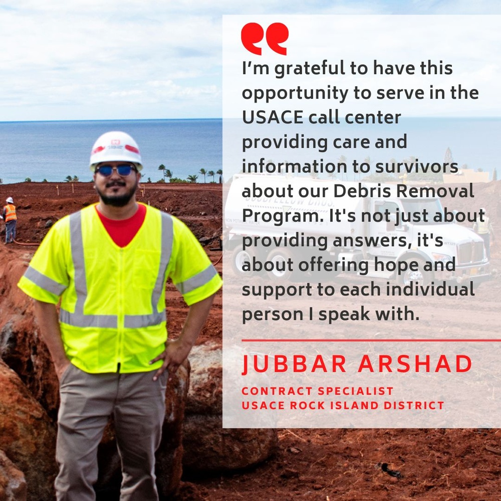 Hawaiʻi Wildfires Response Mission USACE Employee Spotlight – Jubbar Arshad