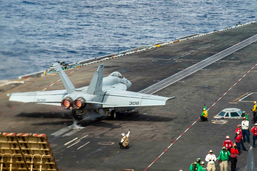 F/A-18E Super Hornet Launches From USS Carl Vinson (CVN 70)