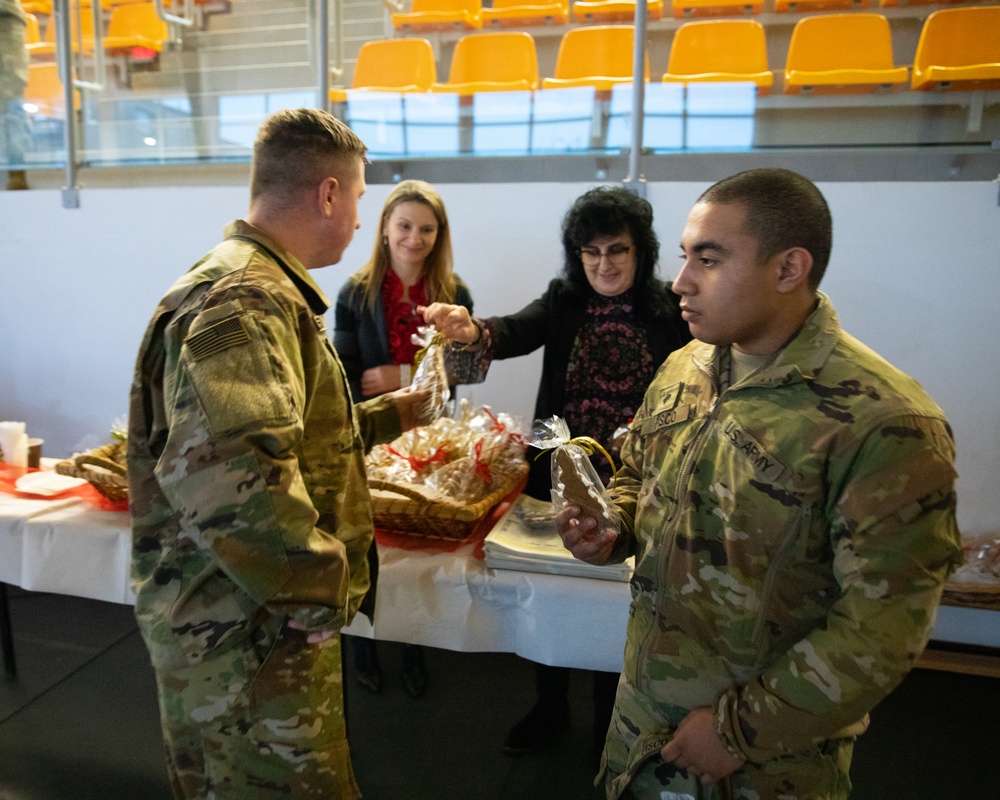 Task Force Marne troops attend local holiday celebration in Orzysz, Poland