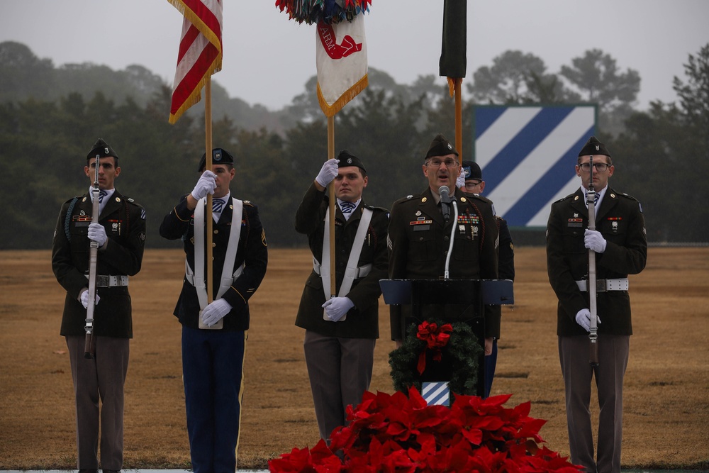 3rd Infantry Division Holds the Wreathes for Warriors Event at Cottrell Field