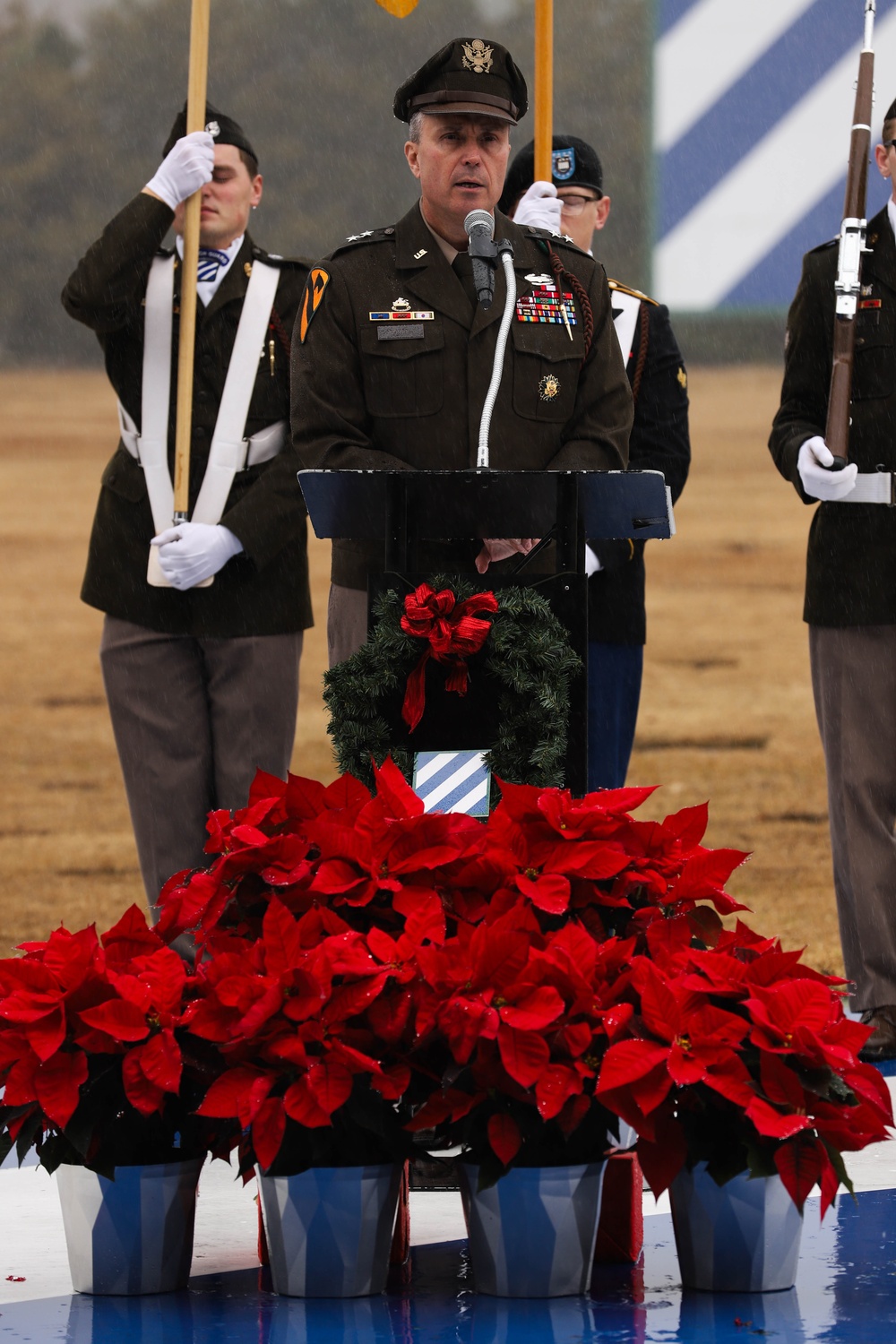 3rd Infantry Division Holds the Wreathes for Warriors Event at Cottrell Field