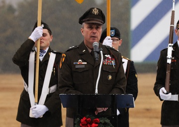 3rd Infantry Division Holds the Wreathes for Warriors Event at Cottrell Field