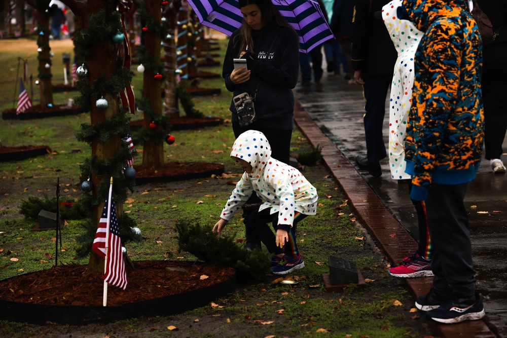 3rd Infantry Division Holds the Wreathes for Warriors Event at Cottrell Field