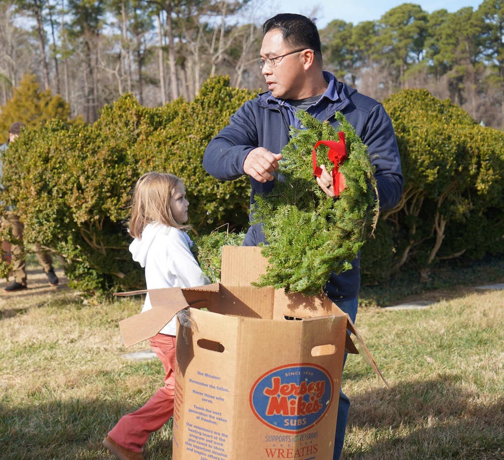 Wreaths Across America event at Yorktown National Cemetery