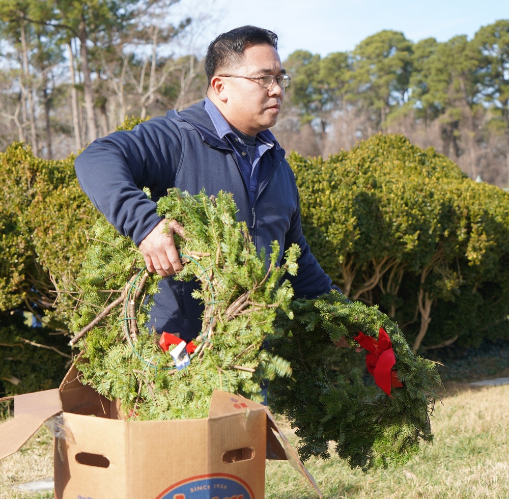 Wreaths Across America event at Yorktown National Cemetery