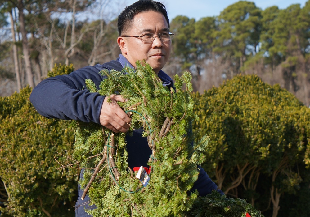 Wreaths Across America event at Yorktown National Cemetery