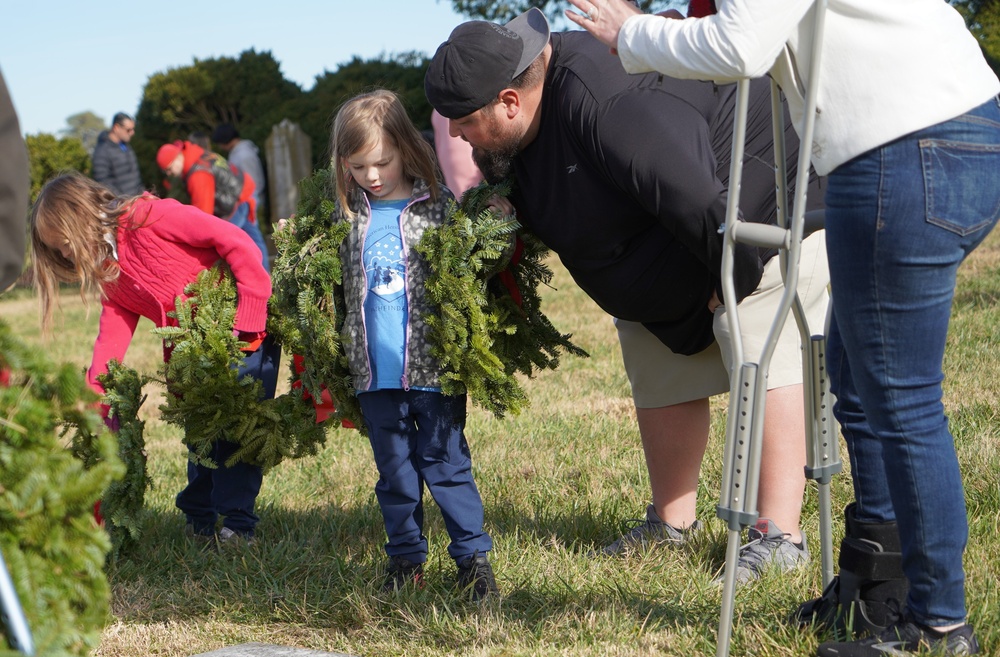 Wreaths Across America event at Yorktown National Cemetery