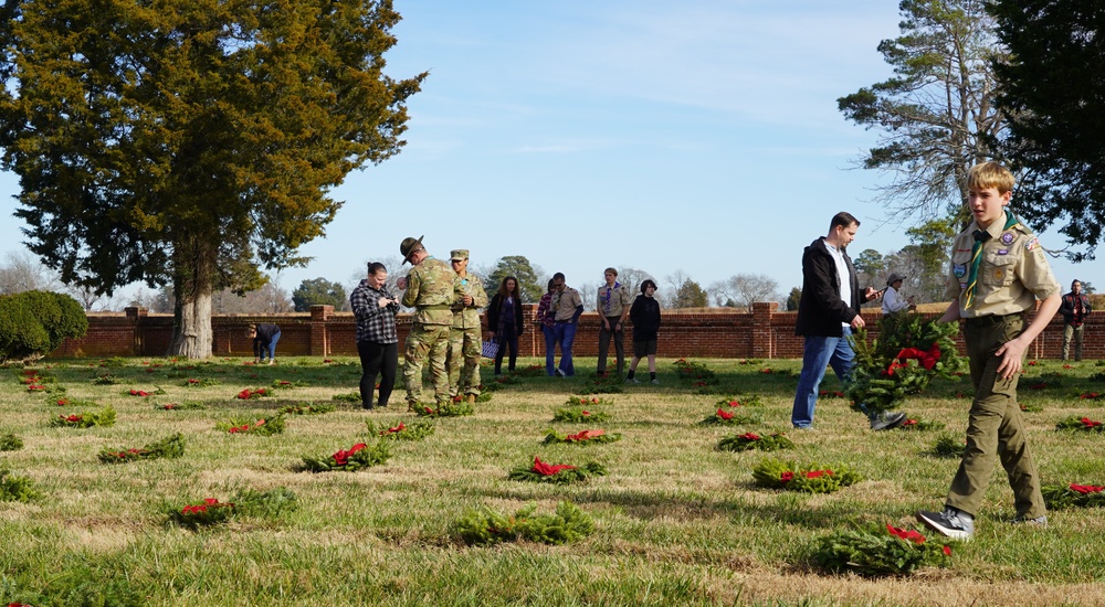 Wreaths Across America event at Yorktown National Cemetery