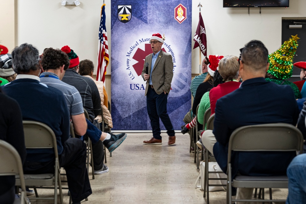 Army's premier medical products development activity team gathers for yearend Town Hall, Holiday Party