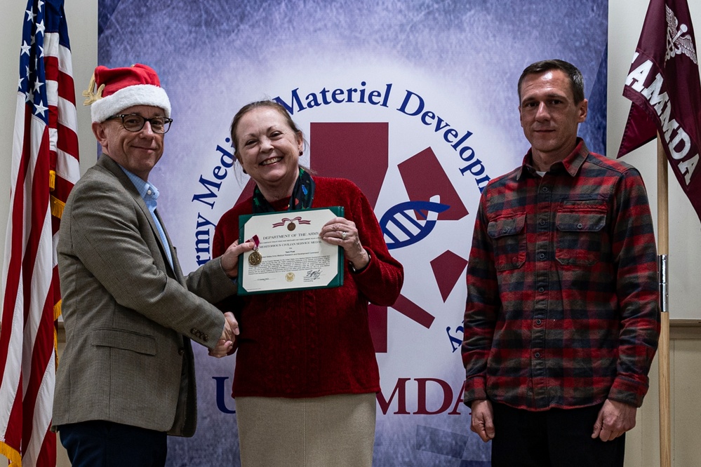 Army's premier medical products development activity team gathers for yearend Town Hall, Holiday Party